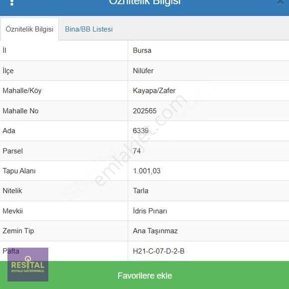 Nilüfer Kayapa Zafer'de Tek Tapu Satılık Parsel - Görsel 4