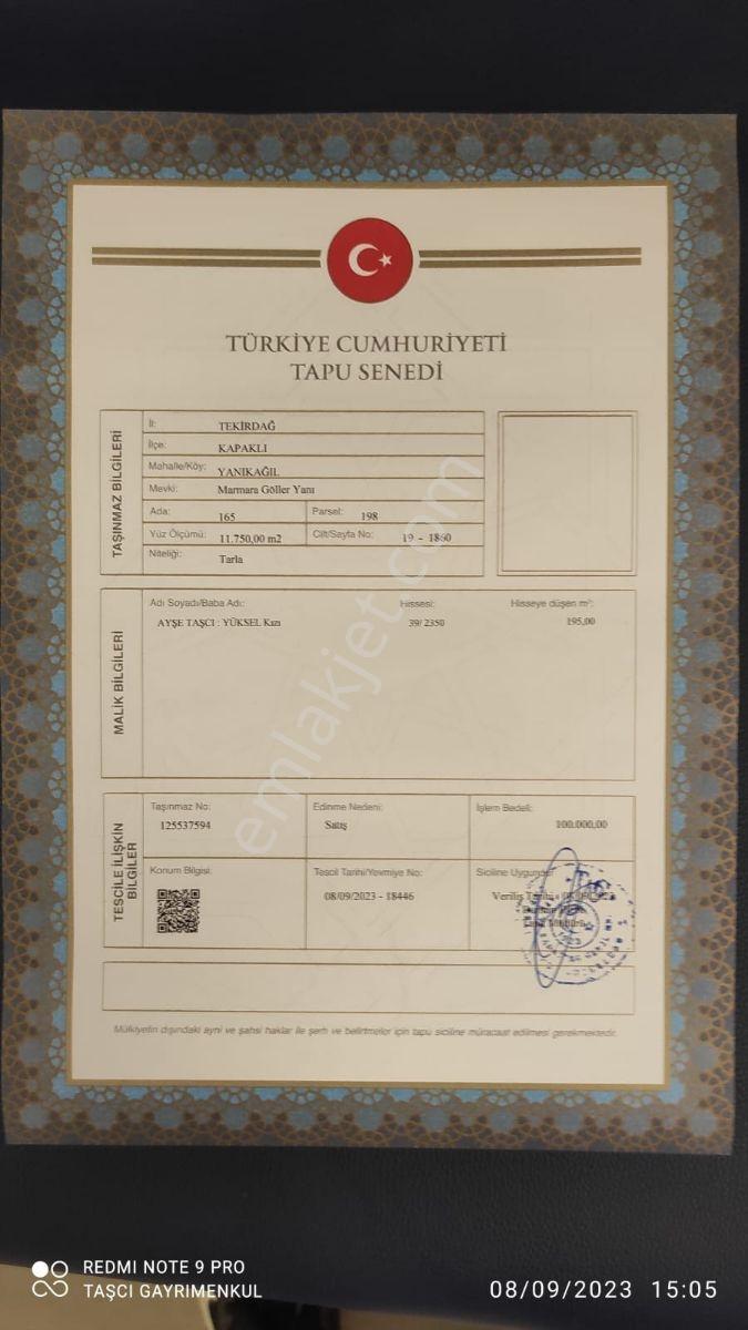 Kapaklı Yanıkağıl Da Satılık 340 M2 - Görsel 18
