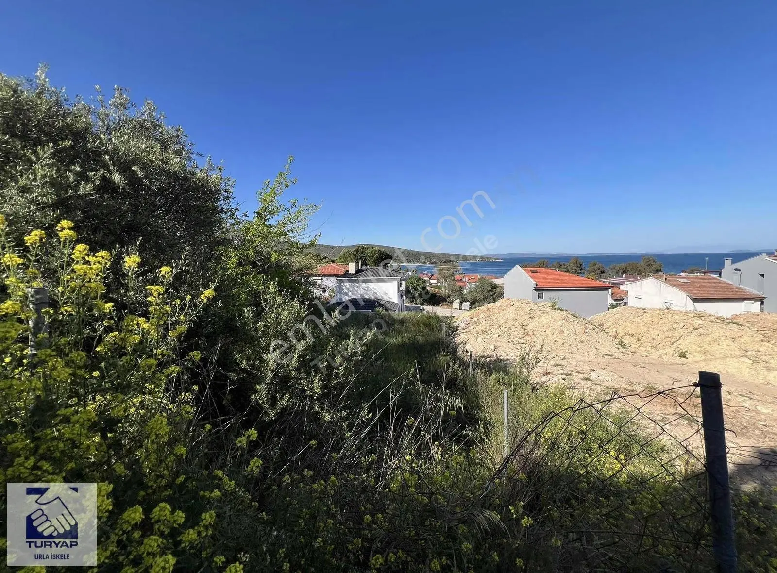 Urla Balıklıova Full Deniz Manzaralı 0.50 İmarlı Villalık Arsa - Görsel 8