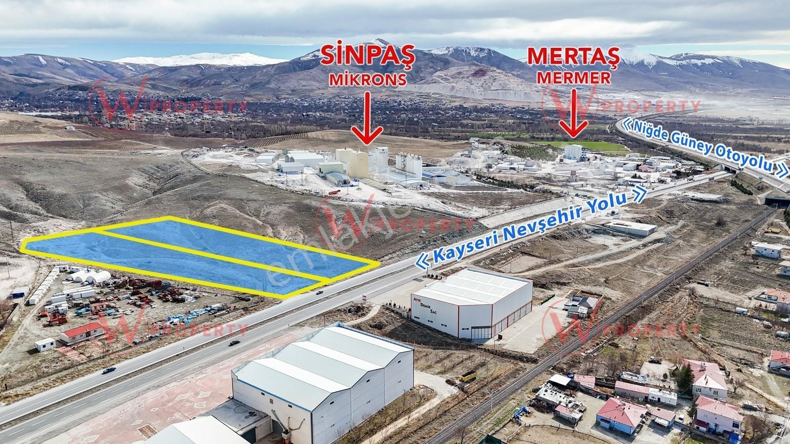 W Property Niğde'de Kayseri Yoluna Cephe 11.912 M2 İmarlı Arsa