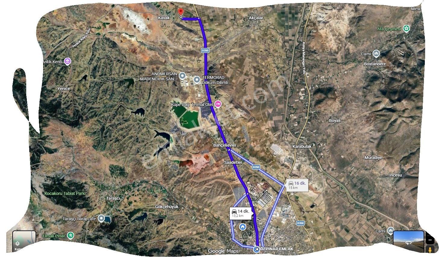 Özpınar,dan Kavak Yol Kenarı Sulu Tarla 9658 M2 Seydişehir 13 Km - Görsel 6