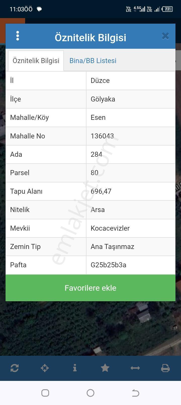 Konut İmarlı %40 Arsa Düzce Gölkaya Esen Mah.