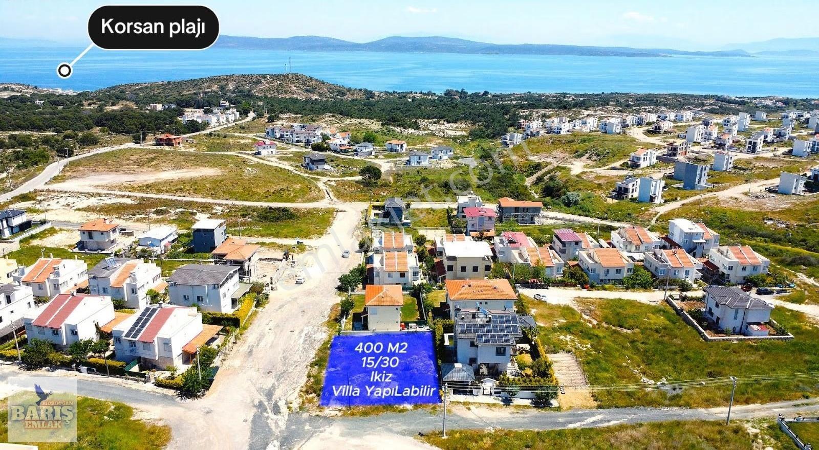 Mordoğan'da Full Deniz Manzaralı İkiz Villalık Satılık Arsa