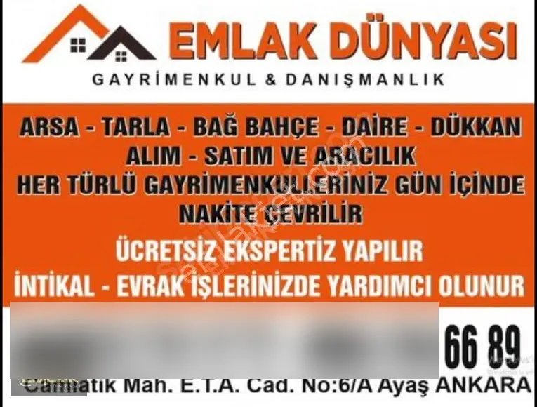 Ayaşta Otoban Kenarı 6.463 M2 Tek Tapu Tarla - Görsel 3