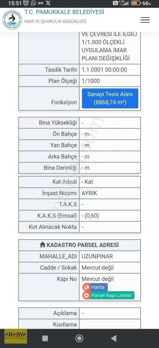 Özel İmarlı 10456 M2 Ana Asfalt Cepheli Sanayi Parseli - Görsel 3