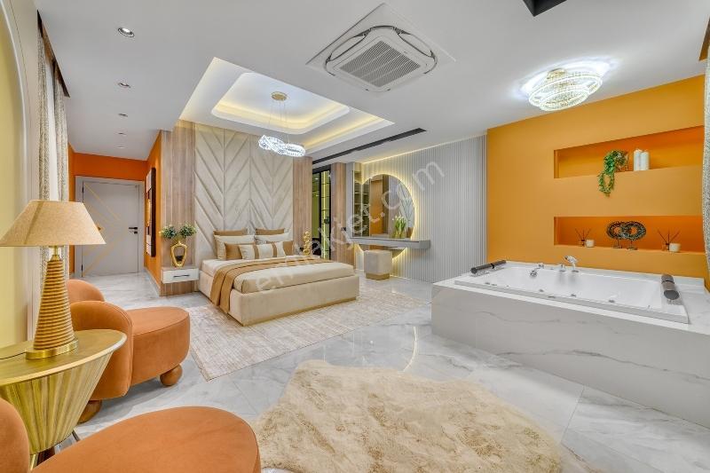 Alanya Tepe Mah. Lüks Eşyalı Deniz Doğa Ve Kale Manzaralı Villa - Görsel 17