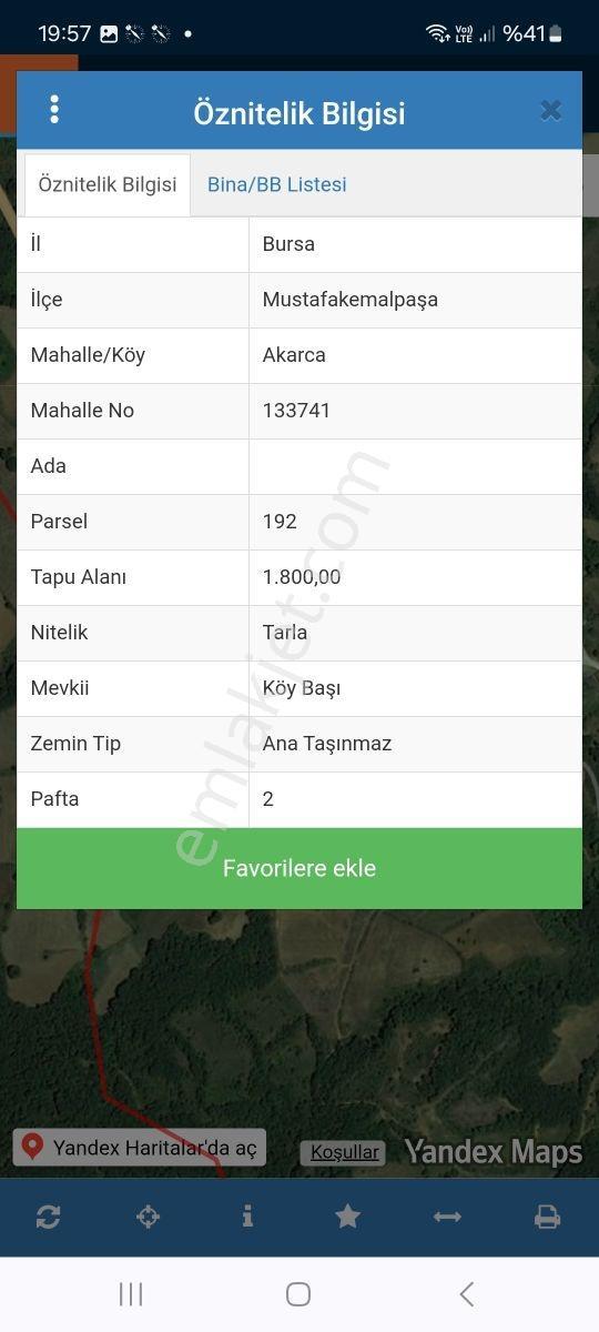 Öztarlacıdan Akarca Satılık Köy Dibi 1800 M2 Arazi - Görsel 2