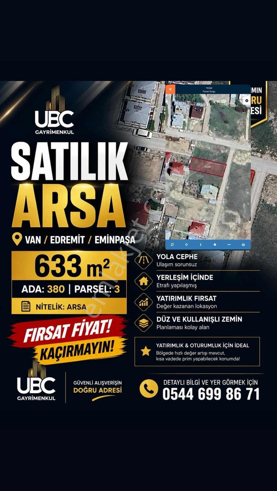 Ubc Gayrimenkulden Eminpaşada Satılık Arsa 633 Metrekare - Görsel 3