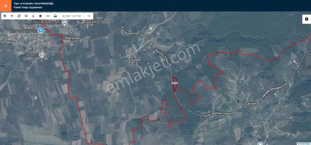 Kaçmaz Emlak'tan Sakarya Hendek'te Satılık 9824 M2. Fındıklık - Görsel 3