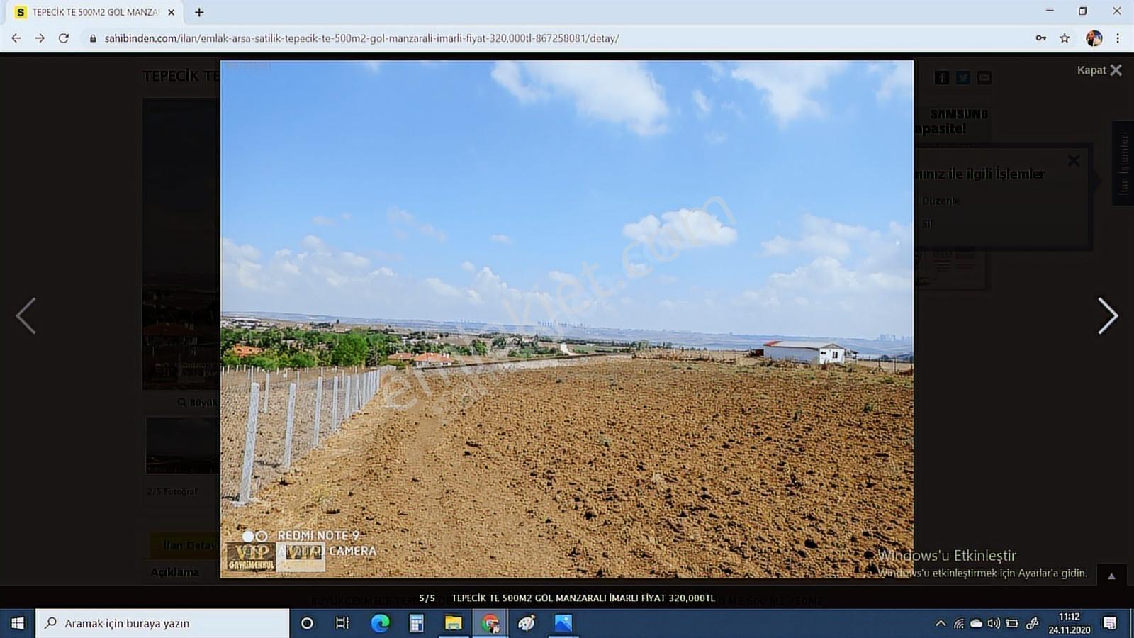 Tepecikte İmarlı Göl Manzaralı 710 M2 Fiyat 7600,000tl Vip Emlak - Görsel 5
