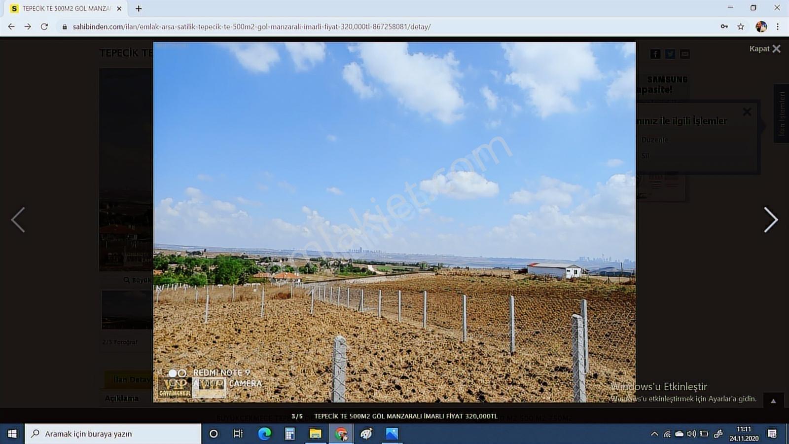 Tepecikte İmarlı Göl Manzaralı 710 M2 Fiyat 7600,000tl Vip Emlak - Görsel 6