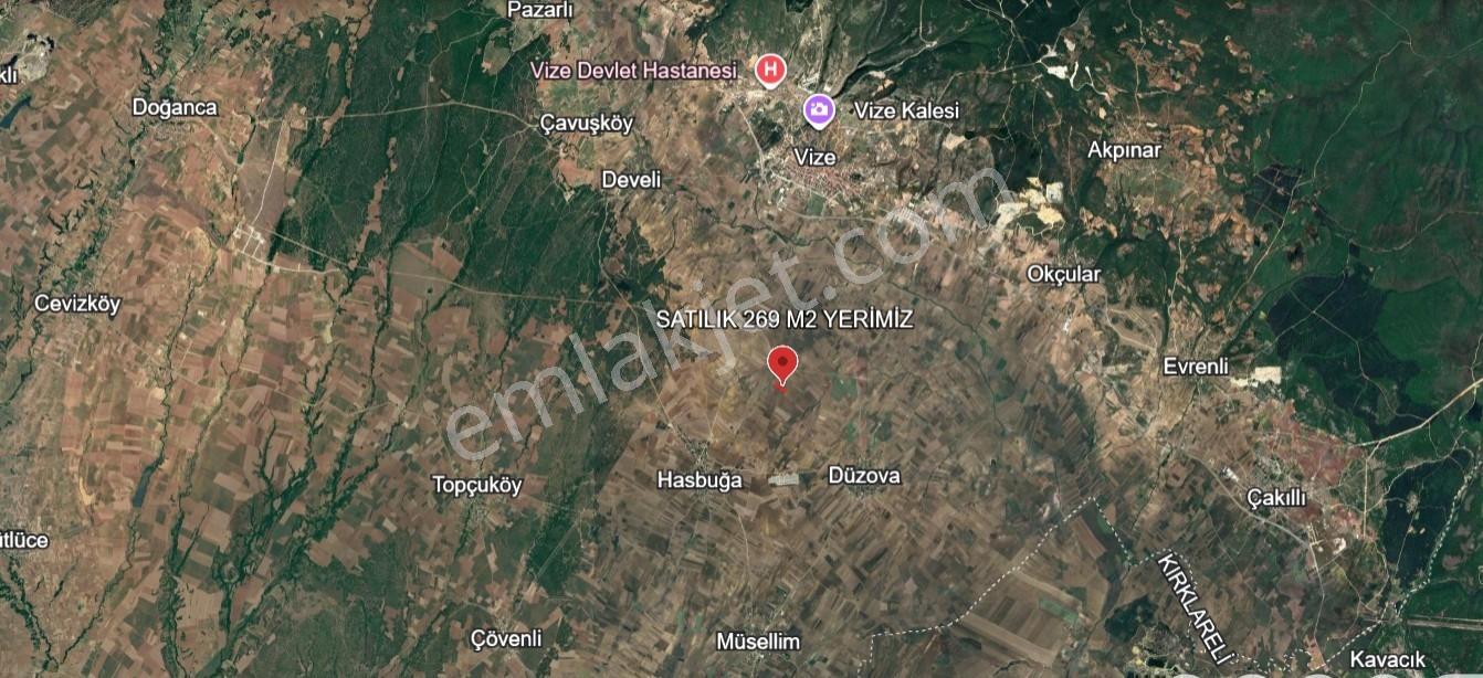 F.akboga İnşaattn Vize Hasbuga Mah Satılık Hisseli 269 M2 Tarla