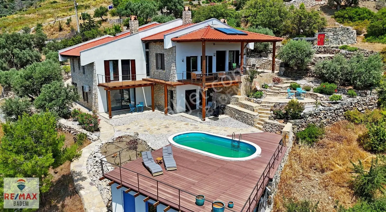 Datça Mesudiye'de Satılık 3+1 Panoramik Deniz Manzaralı Villa - Görsel 2