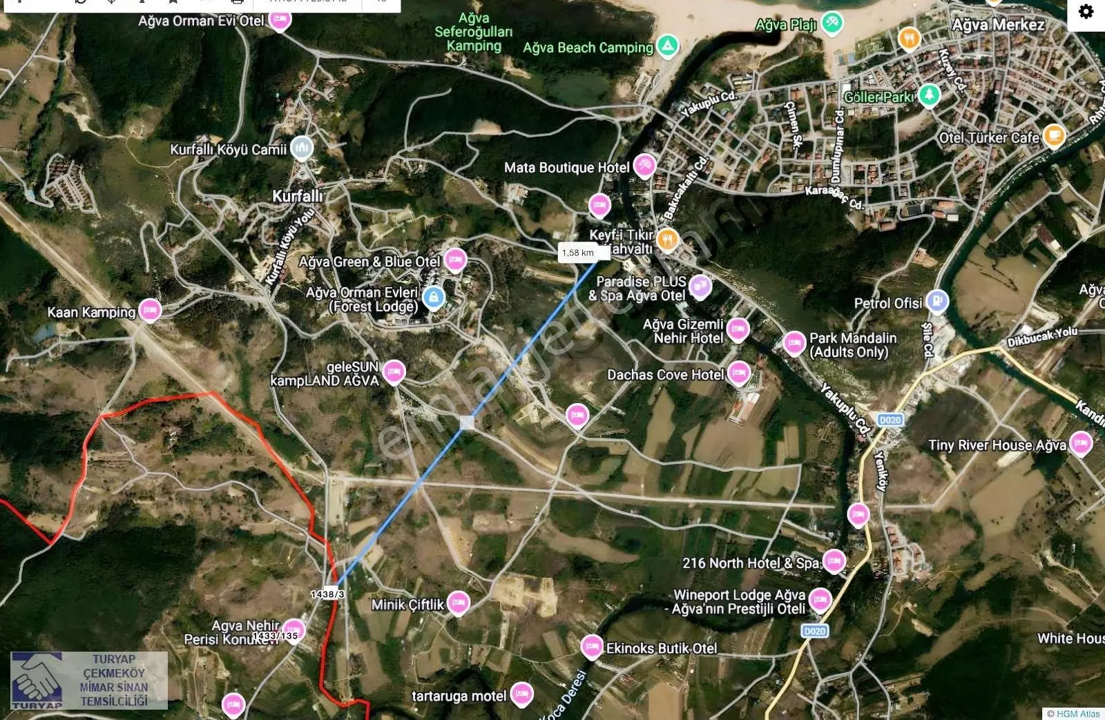 Ağva Plajına 2 Km Mesafede, Köy İçi 288 M² Müstakil Arazi - Görsel 2