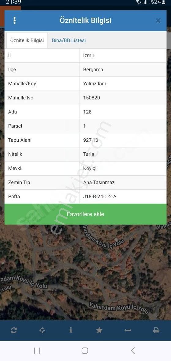 927 M2 Köyiçi Bergama Yalnızdam Mevkii - Görsel 3