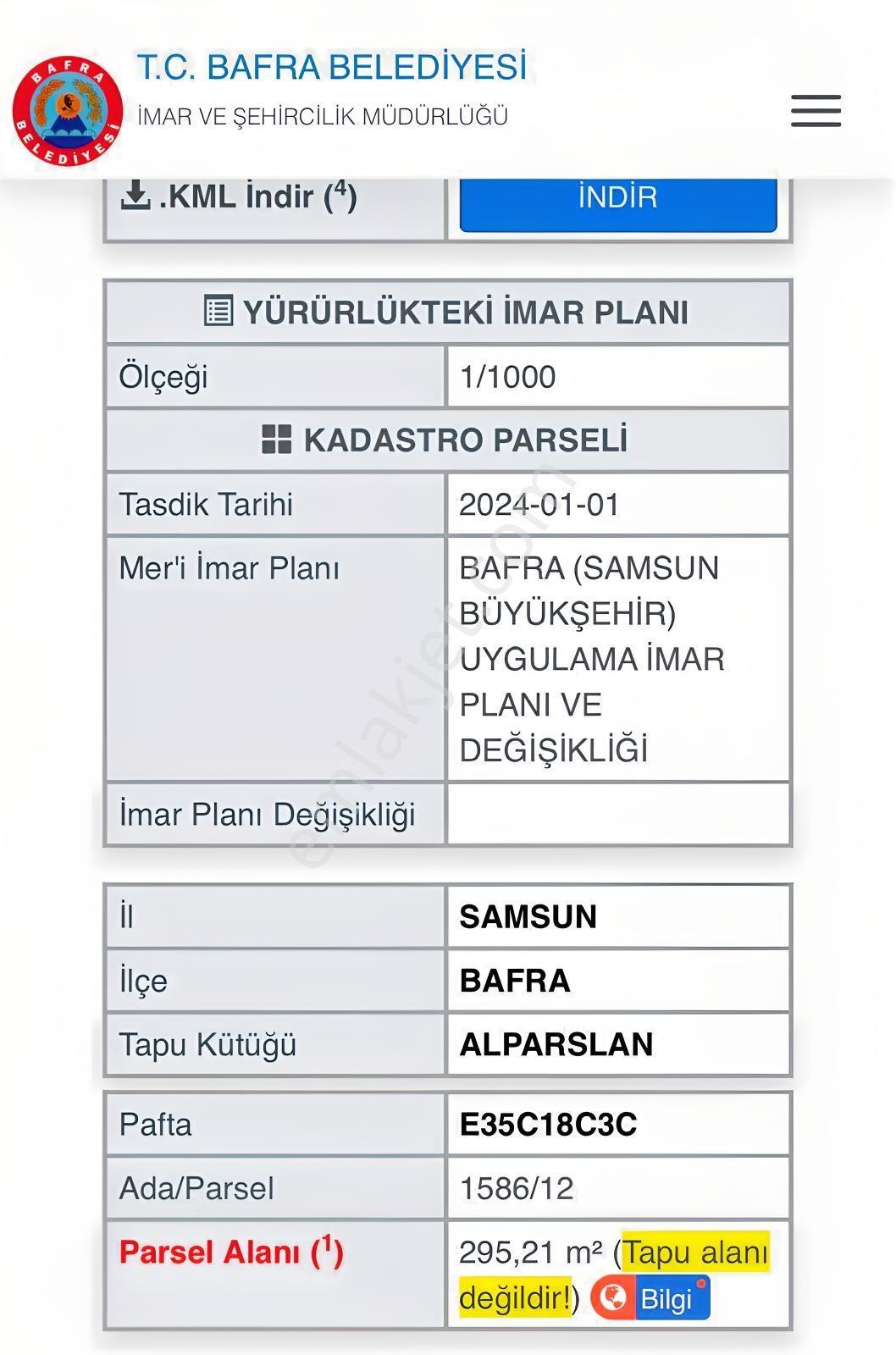 Bafra Alparslan Mahallesi'nde Yatırım Fırsatı Emsalsiz Arsa - Görsel 19