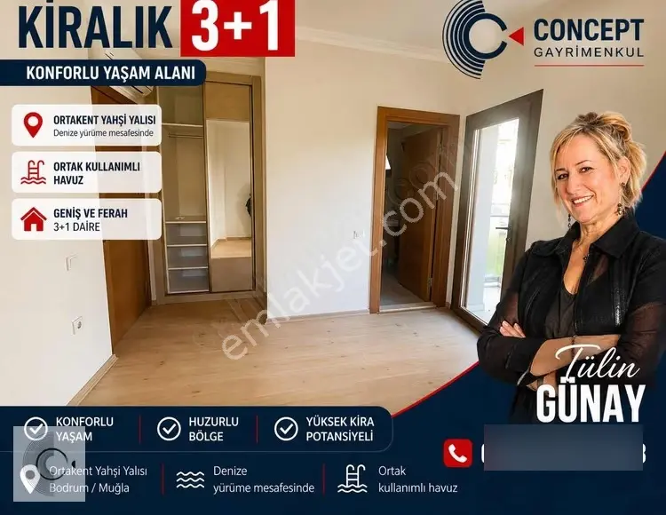 Ortakent Yahşi En Değerli Sitede | 3+1 Kiralık Havuzlu Daire - Görsel 5