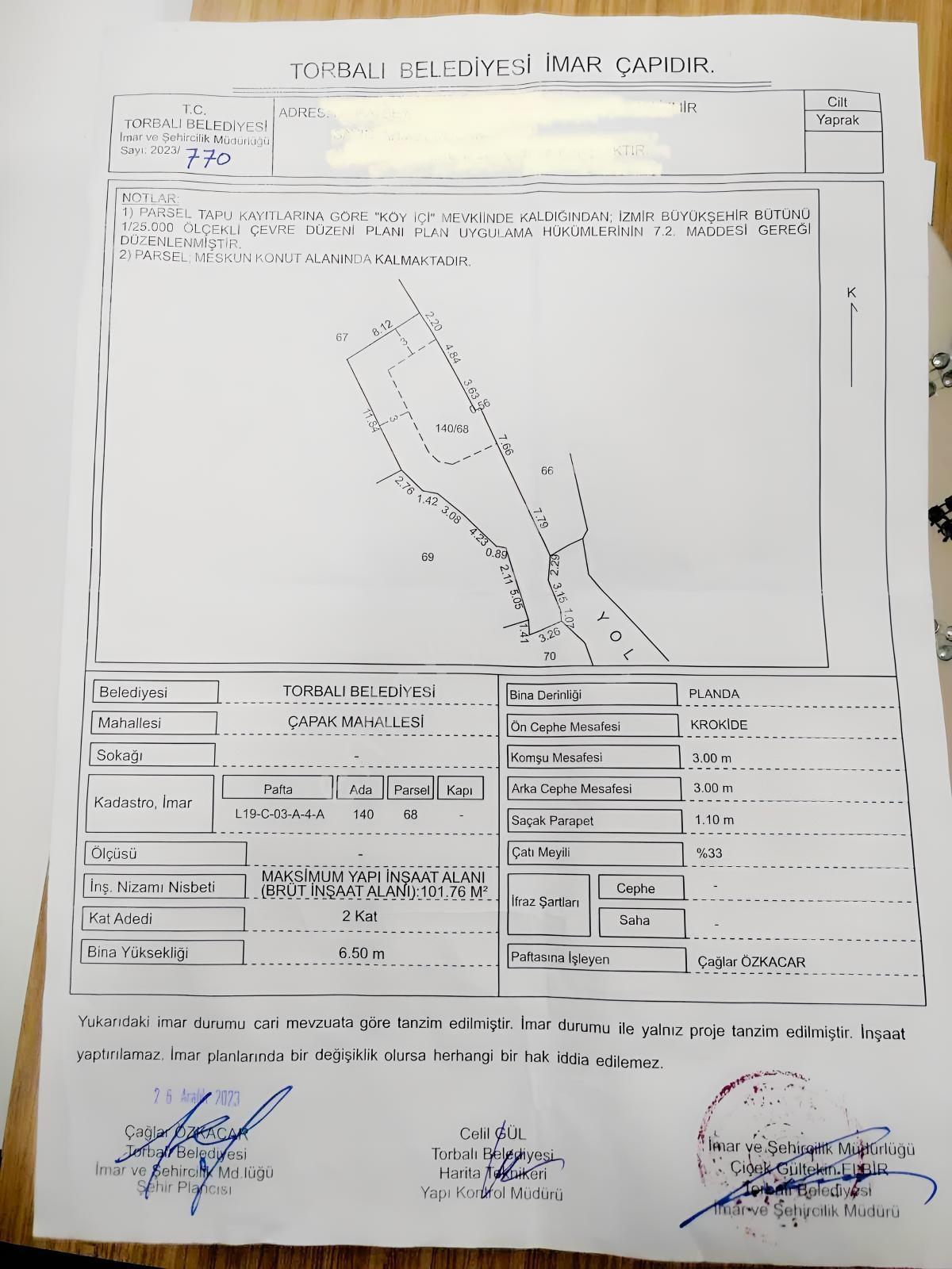 Çapak Merkezde Tek Tapu Villa İmarlı Arsa - Görsel 2