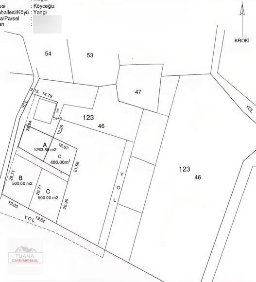 Tuana Emlak'tan Yangı Çayırköyde 400m² Hisseli Tarla