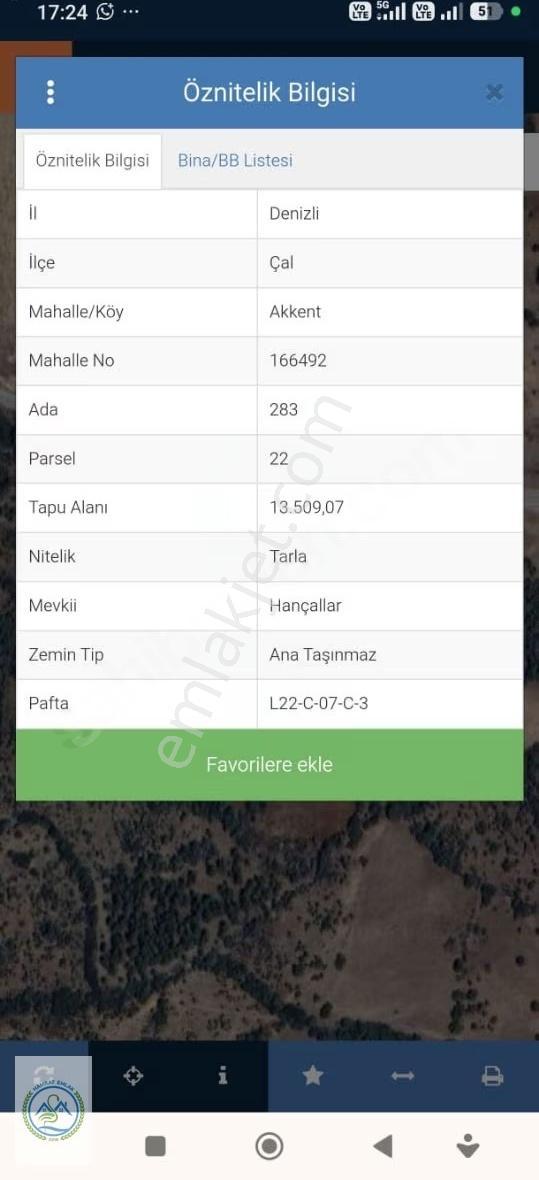 Denizli Çal Akkent Asfalta Cephe 13.509m2 Arazi - Görsel 7