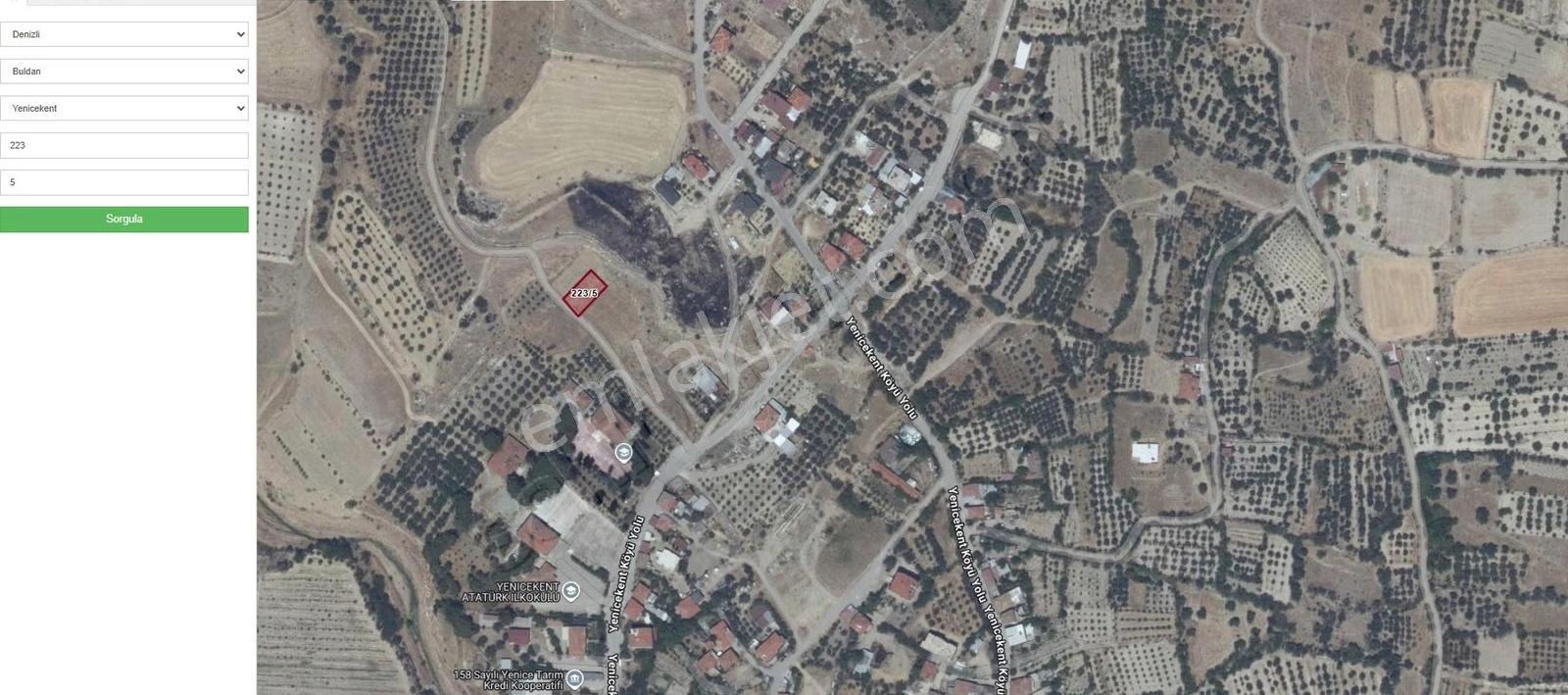 Buldan Yenicekentte Yola Sıfır Köyün İçinde 372 M2 Satılık Arsa 1.100.000 Tl