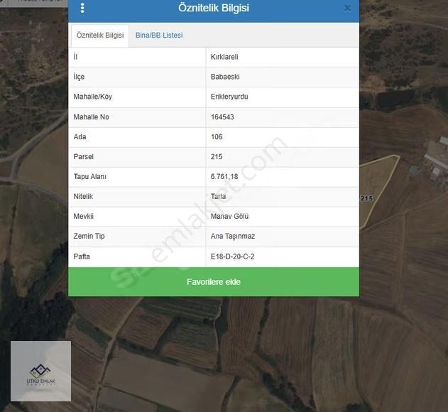 Utku Emlak'tan Babaeski Erikleryurdu Köyü 6761m2 Satılık Arazi - Görsel 17