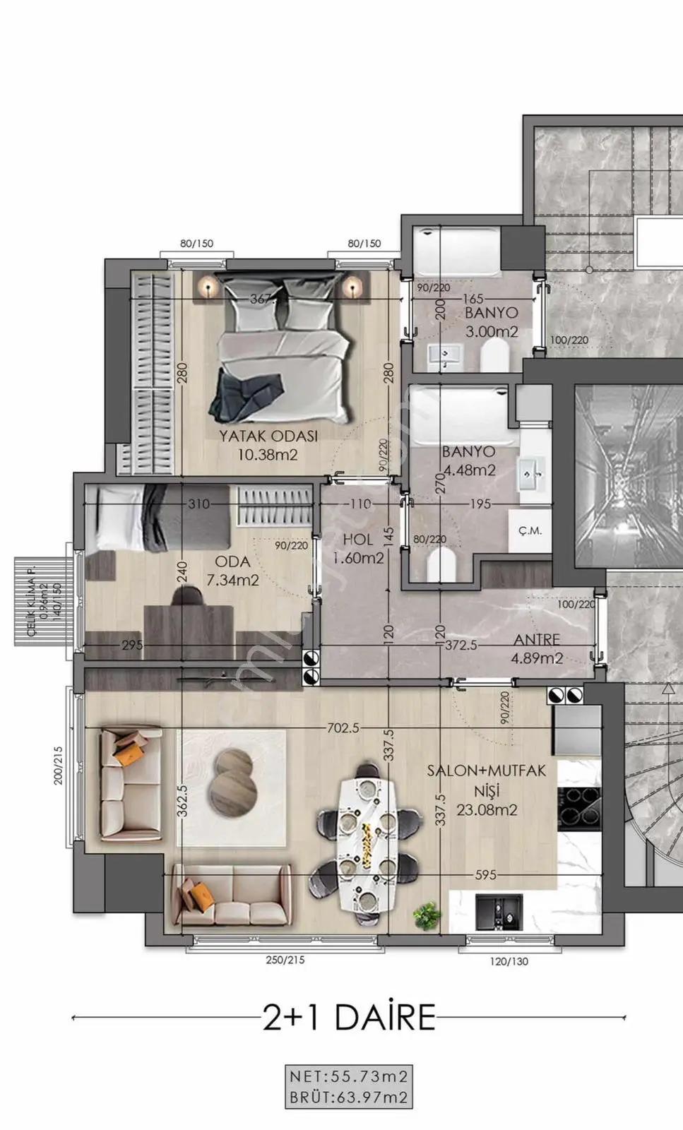 Suadiye Beymen Arkası 2+1 Projeden Fırsat Daire - Görsel 2