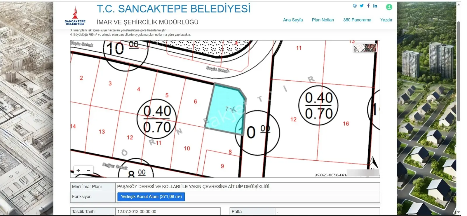 Nc Emlakda Satılık 271 M2 Konut İmarlı Arsa