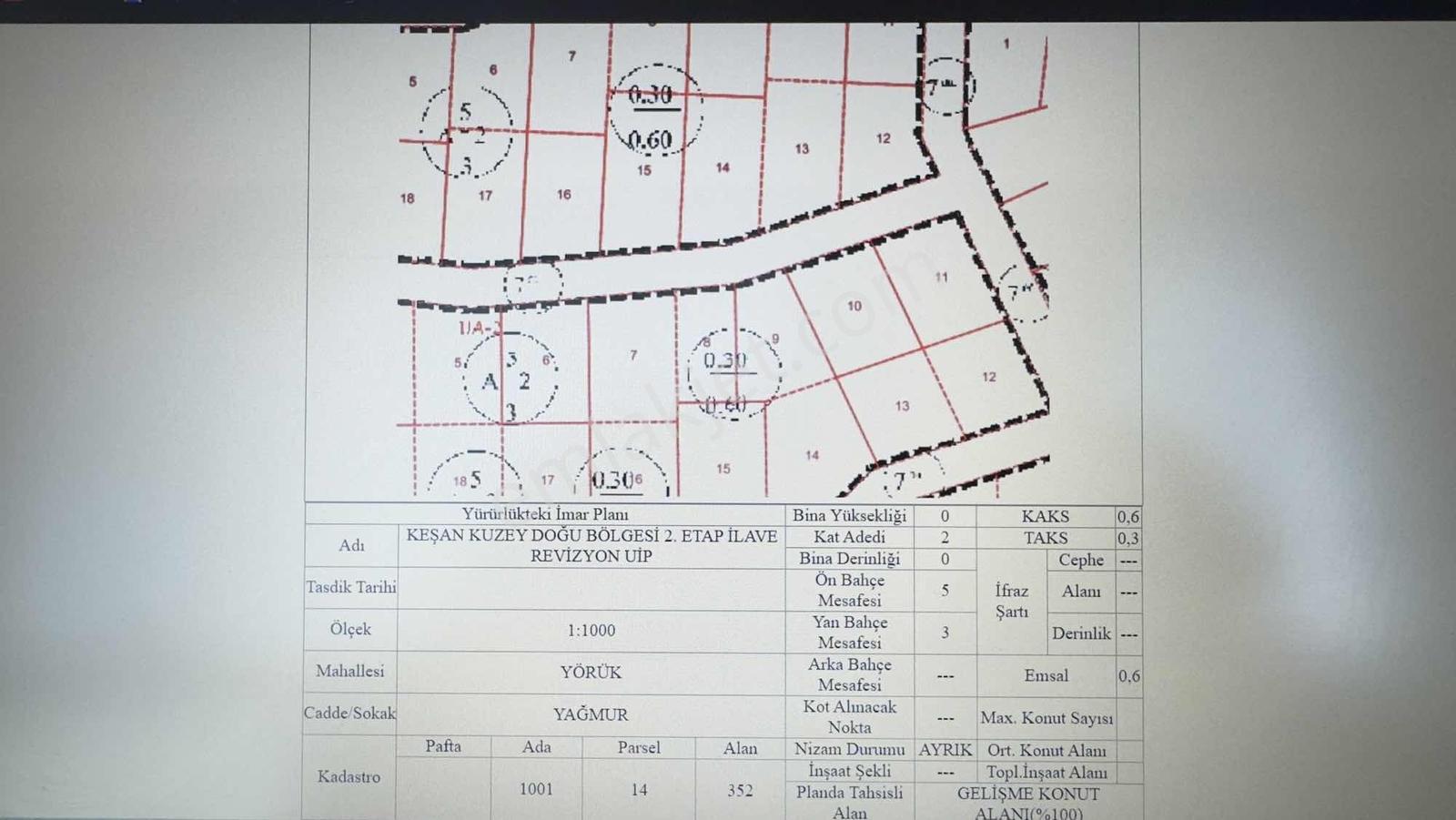 Edirne / Keşan / Yeni Mescit / Yörük Mh / Arsa / 352 M2 - Görsel 4
