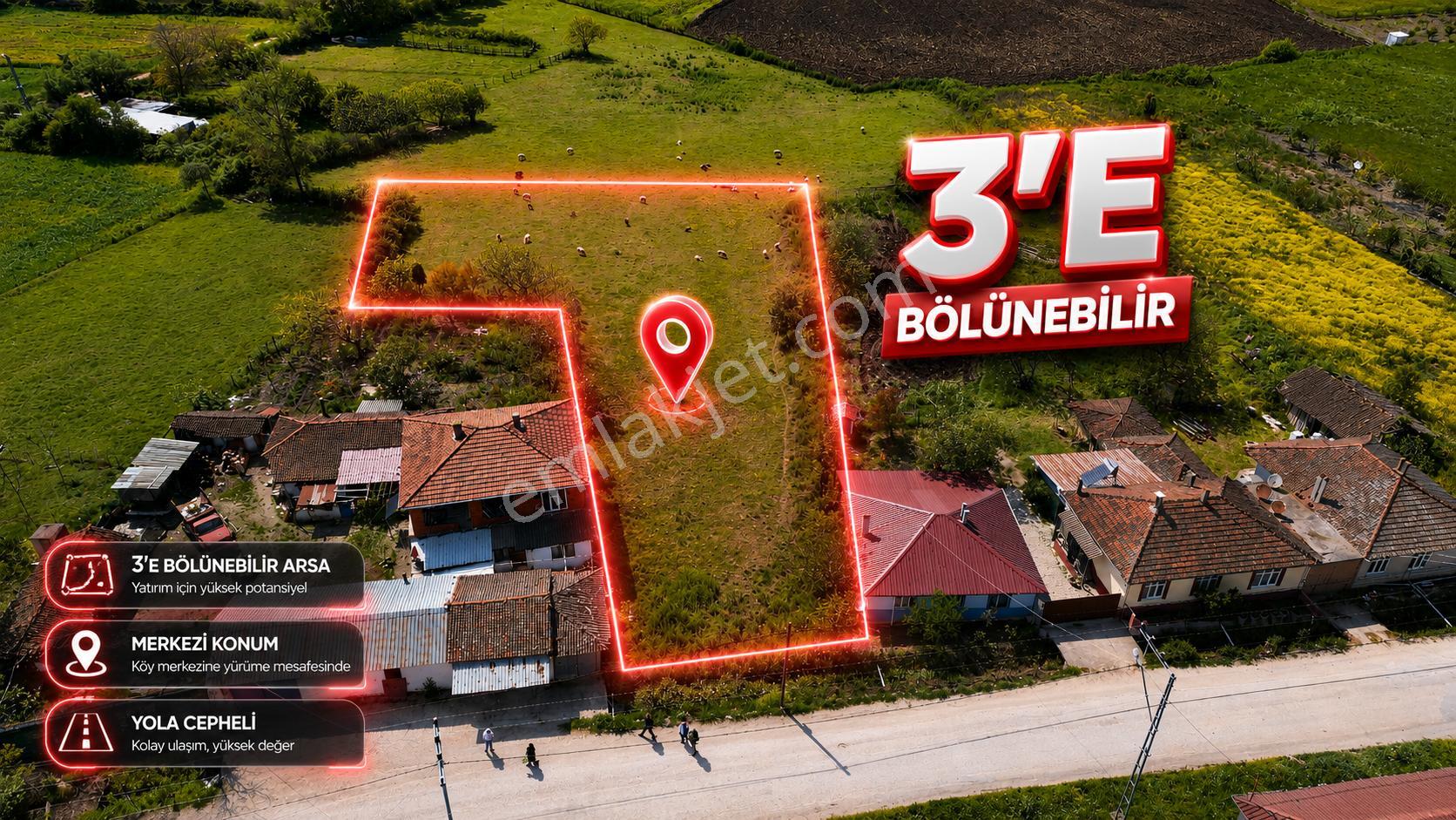 Biga Hacıköy’de 3’e Bölünebilir 1.998 M² Arsa - Görsel 5