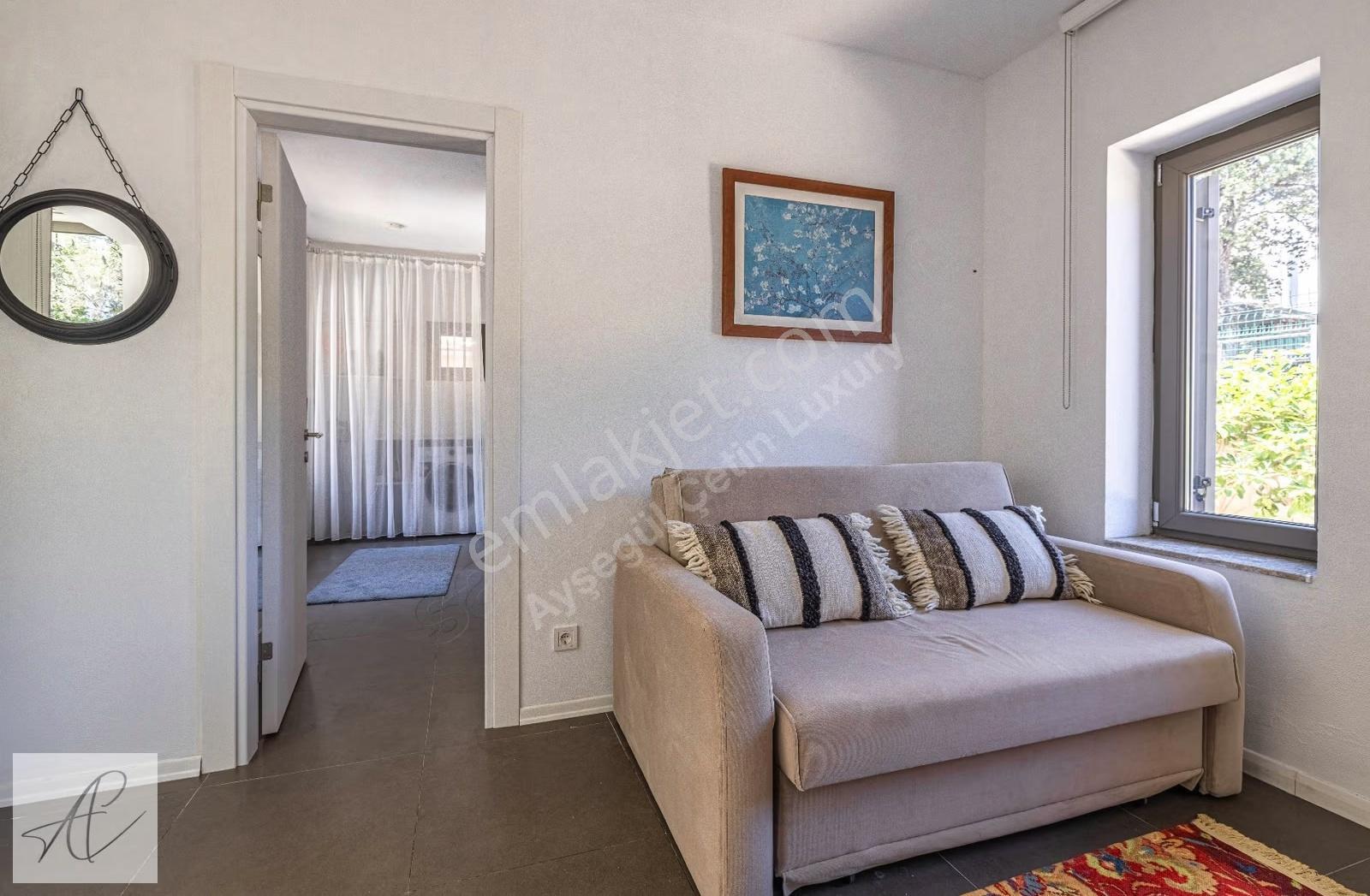 Bitez Köyiçinde 4 Aylık Kiralık Şömineli 1+1 Daire - Görsel 28