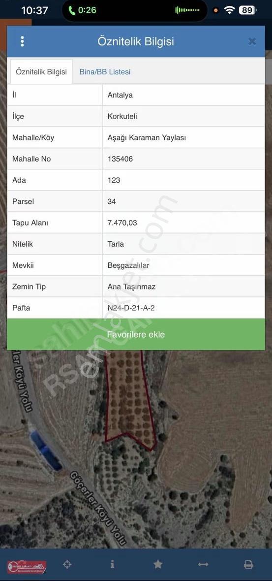 Korkuteli Aşağı Karaman Yaylasında Satılık Tarla - Görsel 5