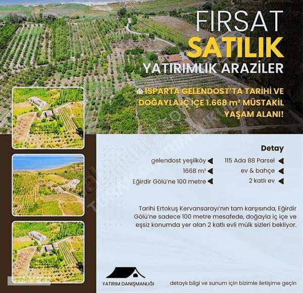 1668m2 Arsa Eğirdir Gölüne 100m Mesafede Ev & Bahçe - Görsel 4