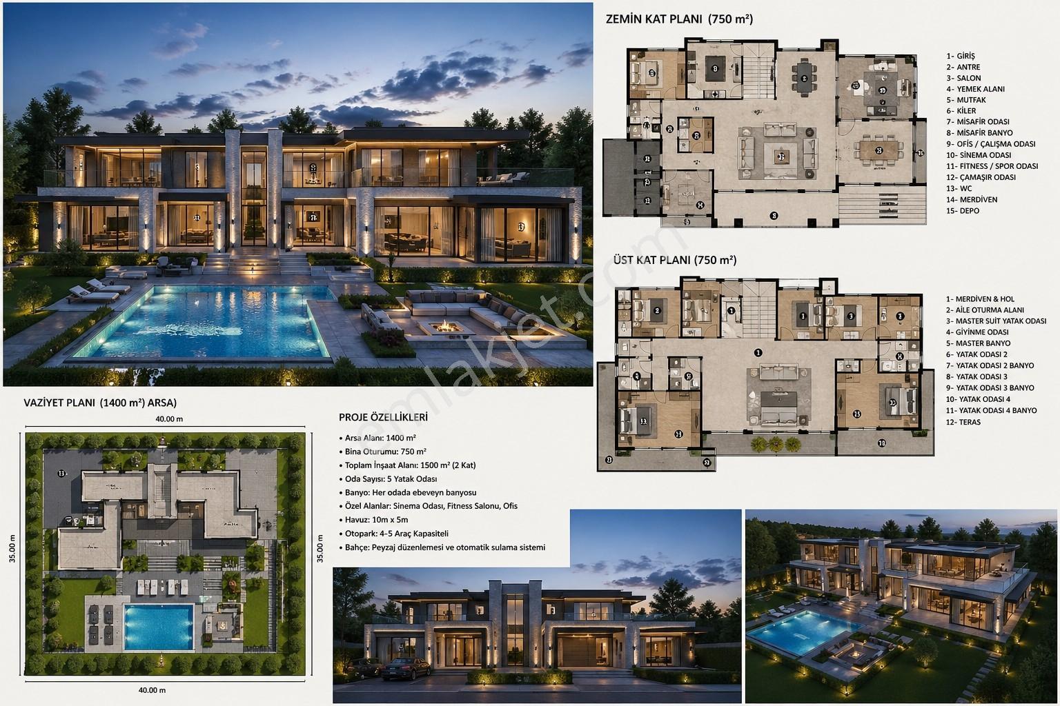 Proma'dan Sümer Kızılyer Mevki Satılık Arsa 1651 M2 6 Adet Villa - Görsel 3