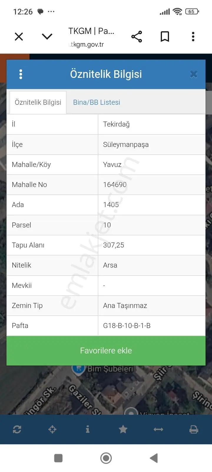Tekirdağ Süleymanpaşa Altınova İmarlı Satılık Arsa.
