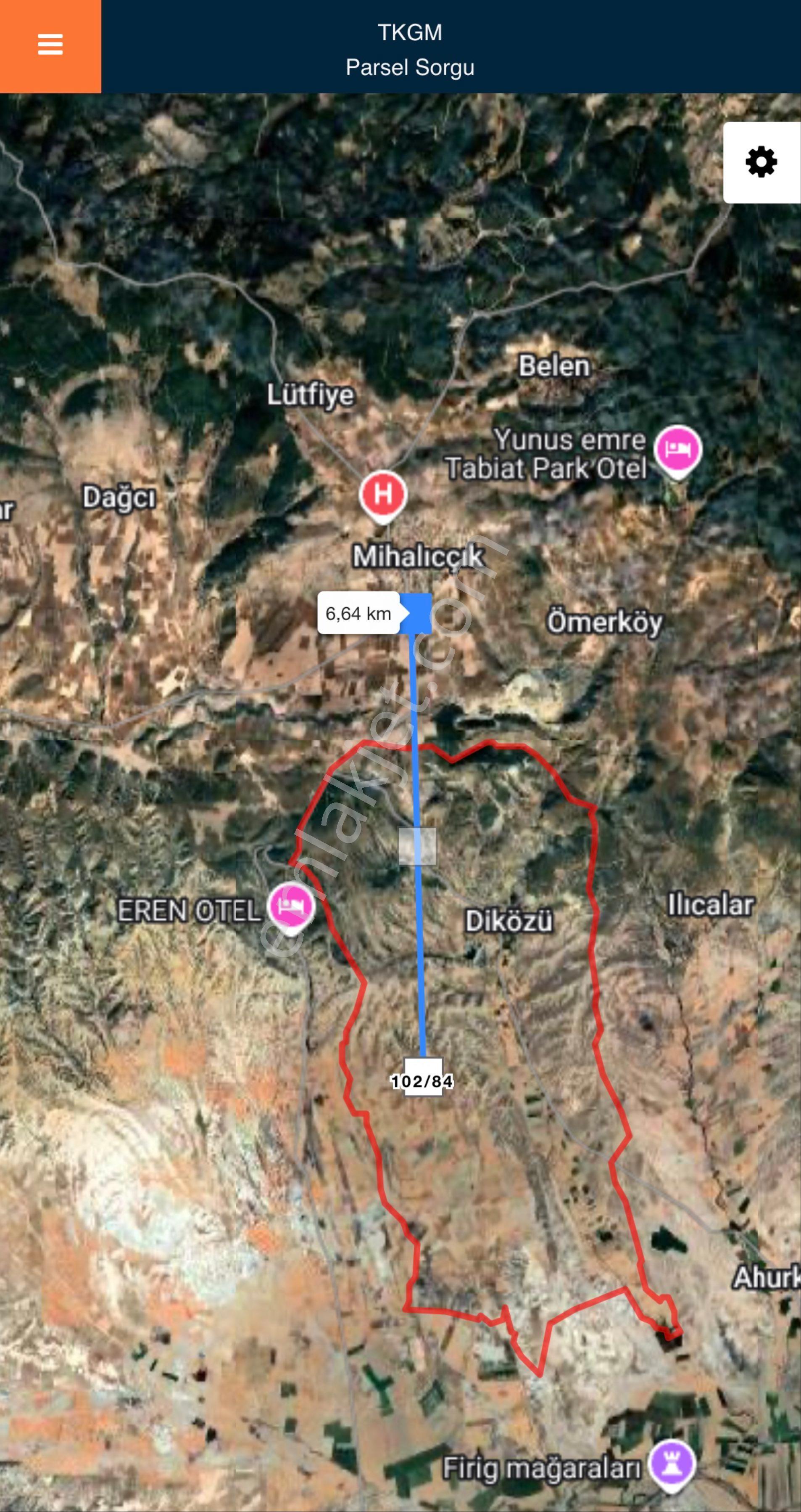 Balcity - Eskişehir Mihalıççık Diközü'de Resmi Yola Cepheli 4.000 M2 Satılık Tarla - Görsel 6