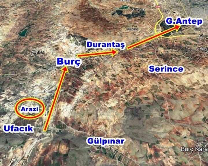 **fırsat Arazi**şahinbey Ufacık Ta 150 Zeytin 150 Üzüm Resmi Yol - Görsel 19