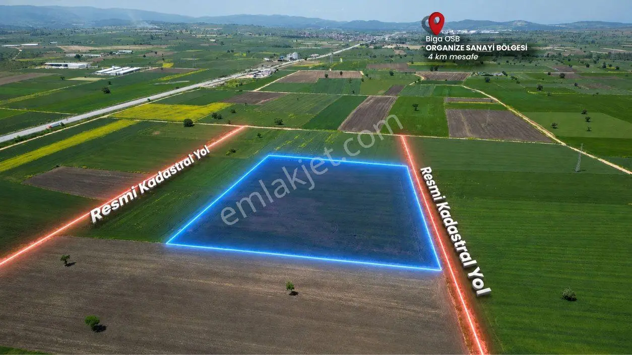 Biga Göktepe Köyü’nde 23.852 M² Resmi Yol Cepheli Yatırımlık Arazi - Görsel 4