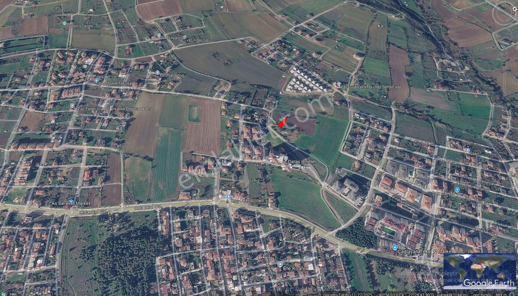 Tekirdağ Topağaç Mahallesinde Altyapı Hazır % 30 Üç Kat İmarlı Fırsat Kupon 350 M2 Arsa - Görsel 10