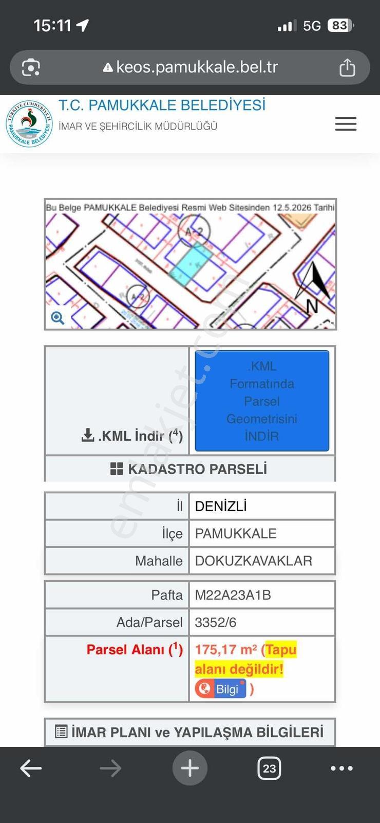 Dokuzkavaklarda Satılık Arsa 175m2 Şehir Hastahanesi Yakını - Görsel 6