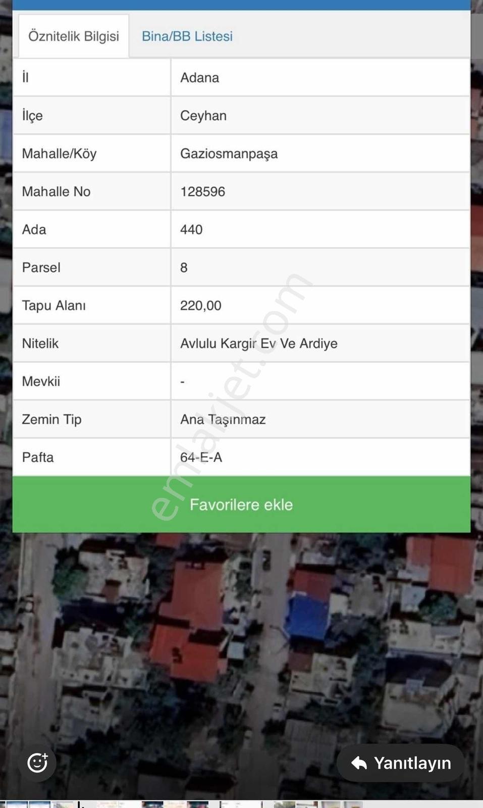 Adana Ceyhan Da 220 M2 Arsa İmarlı Fiyat 2,200.000₺₺ - Görsel 11