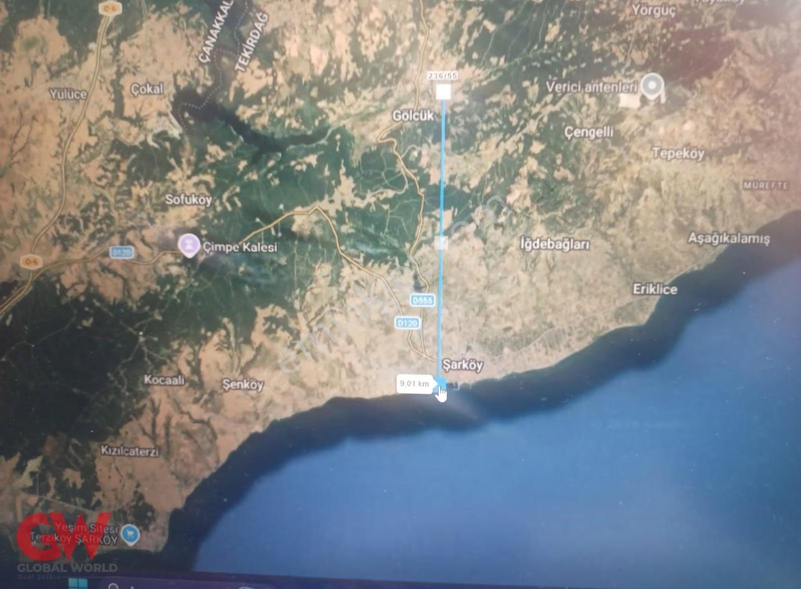 Gw T.dağ Şarköy Gölcük Kadastro Yola Cephe 9618 M2 Satılık Tarla - Görsel 5