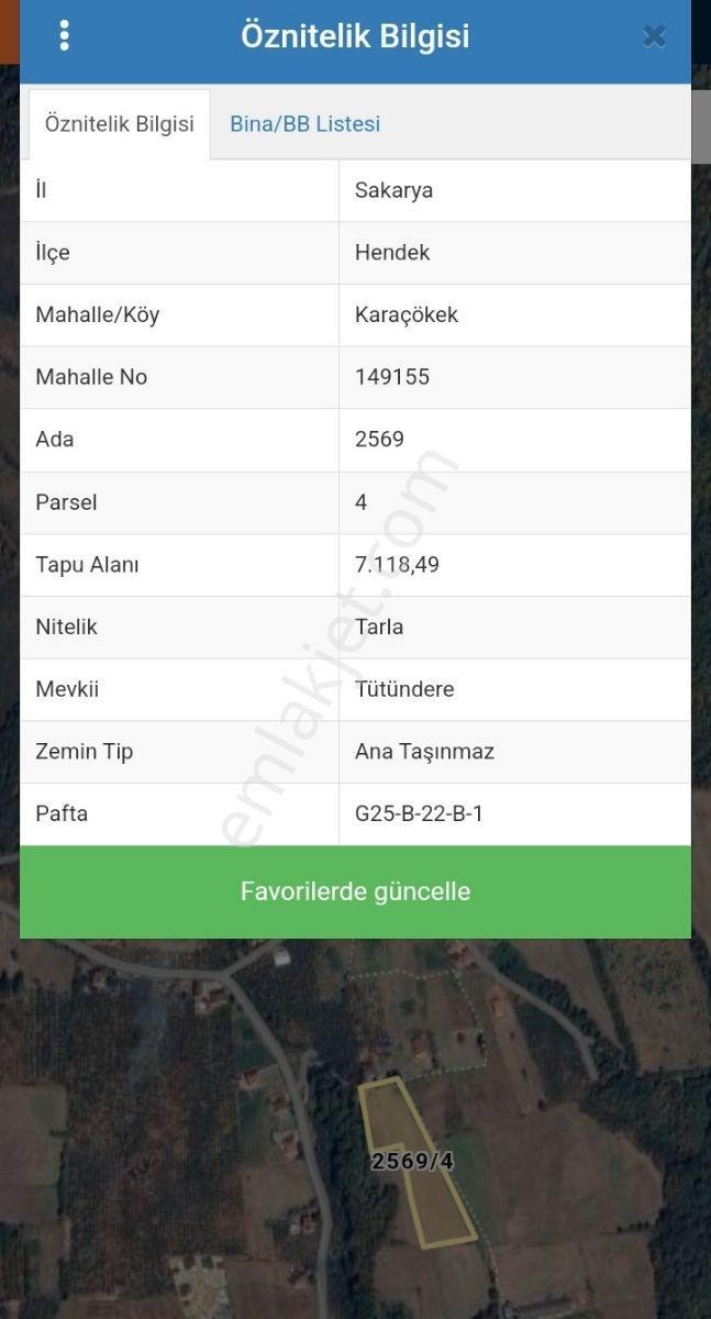 Hendek Karaçökek Yeşilvadi'de 444 M² Satılık Tarla - Görsel 2
