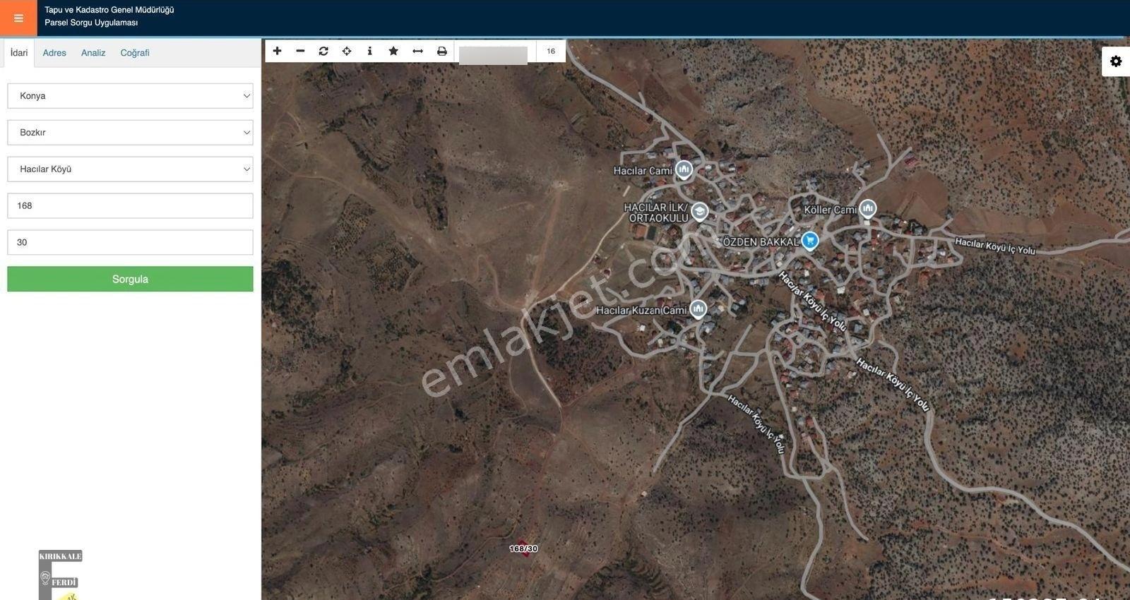 Konya Bozkır Hacılar Köyü Satılık Bağ - Görsel 2