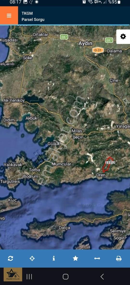 Muğla Milas Kalem Mah. Araba Fiyatına Yola Cephe 4.831m² Tarla - Görsel 6