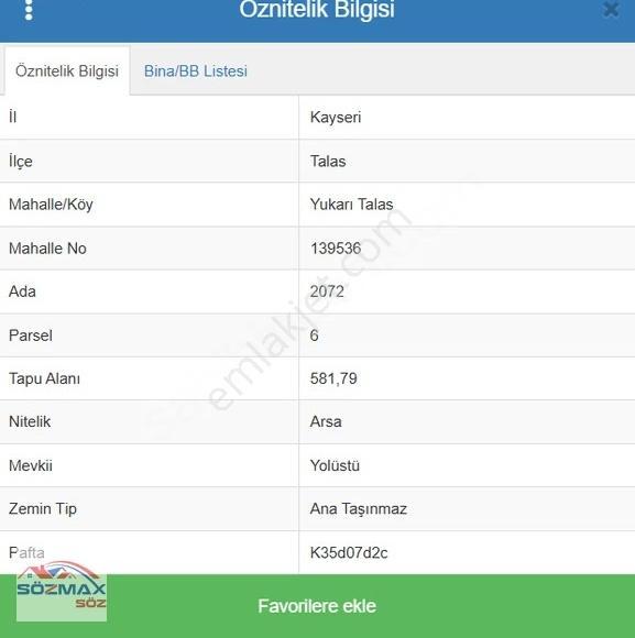 Yukarı Talas Reşadiye Yolunda 581 M2 Temiz Villa Parseli - Görsel 2