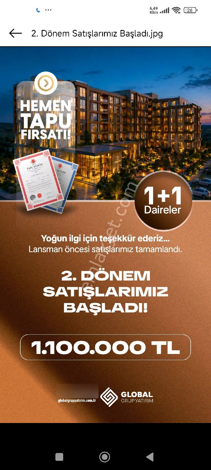 Ballı Kuyumcuda Hemen Tapu 75 Metre Arsa Payı - Görsel 2