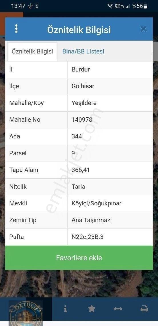Burdur Gölhisar Yeşildere'de Konut Yapılır - Görsel 3