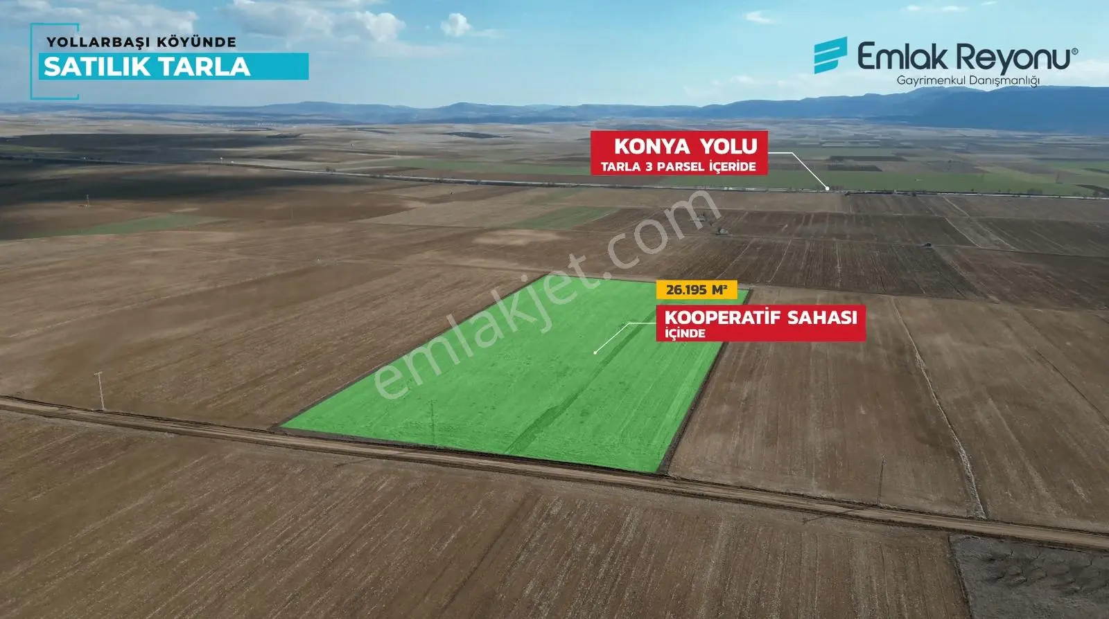 Yollarbaşında 10 Dönüm Satılık Tarla