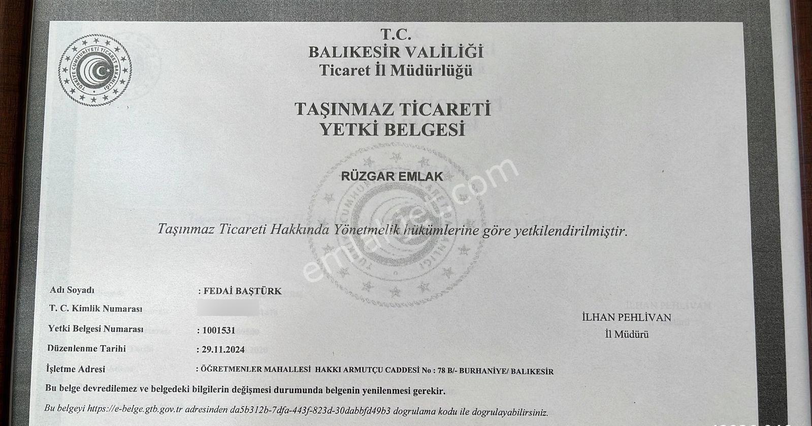 Burhaniye Çorukta 318 M2 Denize 200 Mt. Satılık Arsa